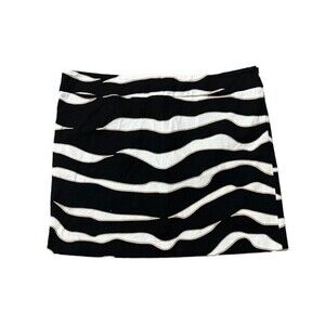 Kenneth Cole Animal Stripe Side Zip Mini Skirt Size 12